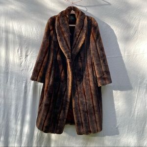 Vintage RARE Ralph Lauren Jackson Hole Sable Faux Fur full length coat